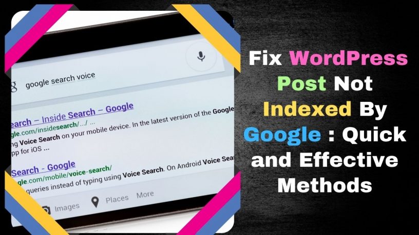 Fix WordPress Post Not Indexed By Google