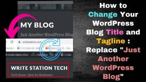 Change WordPress Title and Tagline