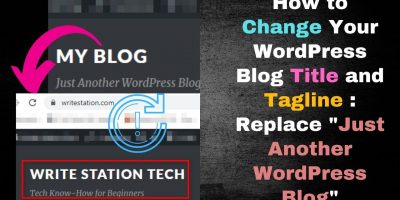 Change Wordpress Title and Tagline