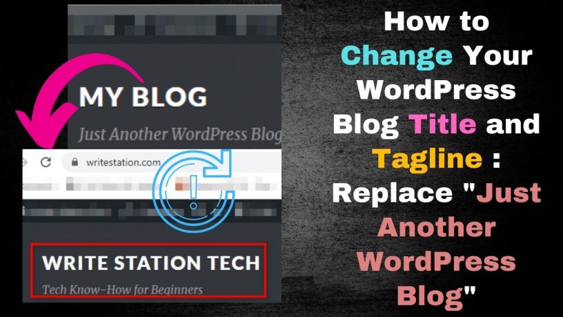 Change Wordpress Title and Tagline