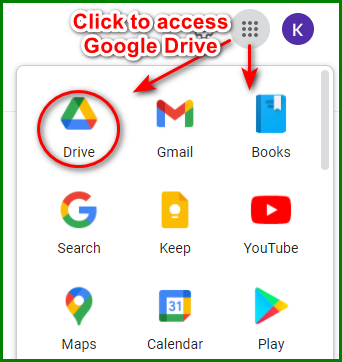 Access Google Drive through Your Google Account on web browser