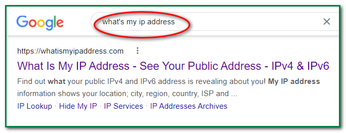 Find Your IP address 