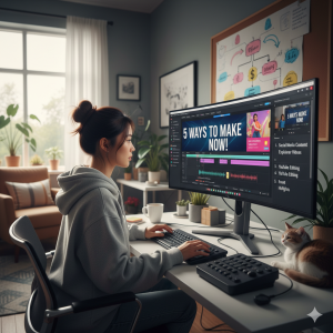 Make Money Online with an online video editor