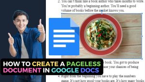 Create a pageless document in Google Docs