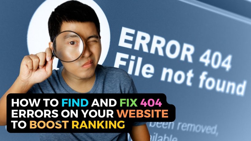 Find fix 404 errors on your website