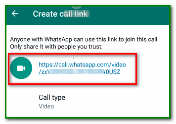 4create and share a whatsapp call link 1
